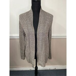 Kim Rogers Light Brown Open Front Cardigan Size Large